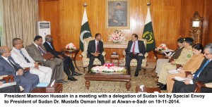 الرئيس الباكستاني يلتقي المبعوث الخاص للسيد رئيس الجمهورية