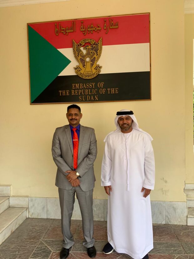 زيارة سفير دولة الامارات العربية للسفارة السودانية
